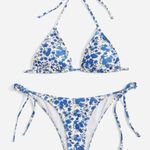 Boutique Blue & White, Floral, Bikini Set Photo 0