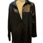 Princess Polly Black Satin Shirt Mini Dress Photo 0