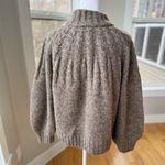 Madewell  Harwood Cableknit Mockneck Cardigan Sweater in Heather Otter Sz Small Photo 5
