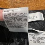 Max Mara  Pants 6 Womens Black Gray Leaf‎ Virgin Wool Silk Blend Straight Leg Photo 9