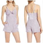 Vineyard Vines Seersucker Romper 00 Preppy Tie Front Cotton Fourth of July White Photo 1