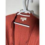 Loft  Orange Rust Burnt Orange Oversized Button Slouchy Cardigan Sweater MED Photo 3