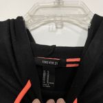 Forever 21 black pullover cropped hoodie raw hem size small Photo 2