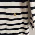 J.Crew Mariner Cloth Dress Gold Buttons Bretton Stripe Black White Preppy XS Photo 5