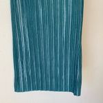 Leith  teal pleated velour velvet midi skirt! Photo 4