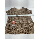 Croft & Barrow Womans  The Classic Tee XL Brown Animal Print Short Sleeve T Shirt Photo 3