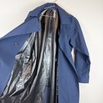 Lou & grey Navy Blue Waterproof Trench Coat Rain Jacket Long Size Small Photo 4