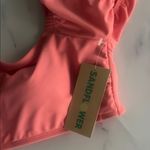 Sandflower Coral Puff Sleeve Bikini Top Pink Size XL Photo 1