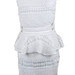 Charlotte Russe NWT White Eyelet Sleeveless Peplum Code Le Femme Wedding Dress M Photo 0