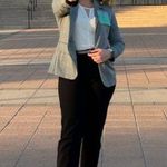 SO Houndstooth single button blazer w/ padded shoulder Photo 4