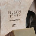 Eileen Fisher  Nikki Peep Toe Block Heel Booties Tan Genuine Leather Size 6.5 Photo 8