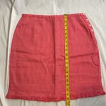 136 Vintage 90’s Gap Linen Pink frayed hem Skirt 10 Princess Preppy Old Money Photo 3