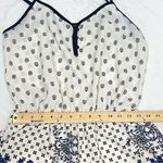 Mm Mm Mm Floral Romper Blue White Summer Boho Size M Lined Adjustable Straps Size M Photo 12