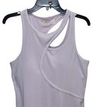 Zella Interlude Rib Cutout Bodycon Dress in Lilac Purple size Large Photo 3