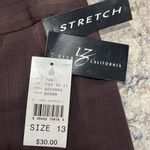 iz Byer California, Dress Pants, Wide Leg, Brown w/brown pinstripes, Sz 13 Photo 7