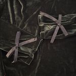 Anthropologie by  Green Velvet Open Back Long Sleeve Top Size XL Women’s Photo 5