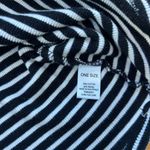 Brandy Melville Ribbed Knit Mini Shirt Dress Womens One Size Black White Striped Photo 5