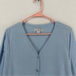 kim rogers  Intimates Long Sleeve Button Up Pajama Shirt Womens Medium Blue Photo 1