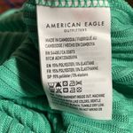 American Eagle Lightweight Pull on Sweater V Neck Ribbed Long Sleeve Green S NWT Photo 4