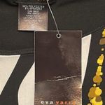 Eva Varro Charms Cap Sleeveless Y2K Bohemian Animal Print Tunic Top Sz Small NEW White Photo 6