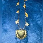MEXICANA Gold and Silver sacred Heart Necklace with Radiant Design Photo 0