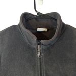 Columbia Gray High Neck Full Zip Adjustable Waist Fleece Jacket Women Sz XL Photo 3