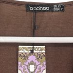 Boohoo  Brown Slinky Long Sleeve Dress Size 14 US Womens Photo 5