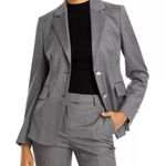 Hugo Boss Jabielle Pinstripe Wool Double Breasted Blazer Gray. Womens size 4 Photo 2
