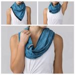 Lululemon  Vinyasa Rulu Teal Blue Customizable Snap‎ Scarf Wrap One SIze Photo 1