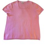 Dress Barn  Rose Pink Short Sleeve Ribbed Knit Square Neck Sweater Size 18/20 Photo 0