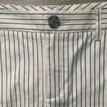 CAbi  Tick Tock Cropped Cream & Navy Blue Striped Trouser Pants 6 Photo 3