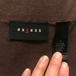 Axcess Sz M Cute Brown Short Sleeve Open Cardigan Photo 4