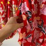 Free People  Gardenia Off The Shoulder Tunic Mini Dress Red Floral S Photo 5