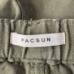 PacSun Medium Jean Cutoff Cargo Shorts Hi-Rise Zip-Fly Pockets Frayed Hems Green Photo 5