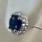 Olivia and Jackson Fine Silver Plated Halo Stud Earrings Set Photo 5