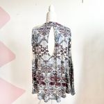 Free People  Lace High Neck Long Sleeve Top Boho Bohemian Medium Photo 2