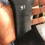 Top Moda  Black suede 3” block heel open peep toe sandals ankle strap-preloved Photo 3