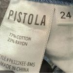 Pistola Cassie Anthropologie distressed jeans high rise relaxed fit blue size 24 Photo 7