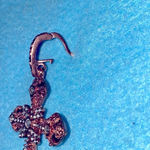 Vintage victorian style rhinestone filigree cross pendant purse clip or keychain Gold Photo 2