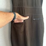 Kenneth Cole New York Chocolate Brown Bodycon Dress Knee Zipper Pockets Fall Photo 2