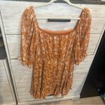Francesca's Dresses | Francesca's Marigold Floral Godet Dress Size XL Orange Photo 3