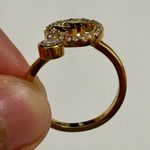 Michael Kors Gold-Tone Encircled Logo Open Ring Size 8 Photo 2