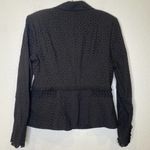 CAbi  Black Flamenco Eyelet Blazer Long Sleeve Blazer Jacket EUC Sz 4 Photo 5