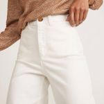 Marine layer NWOT Bridget Slim Wide Leg High Rise Crop Pants White Womens 12 Photo 2