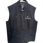 Wyoming traders The Lonesome Ranch black cotton zip pocket vest small Photo 0