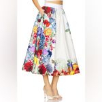 Alice + Olivia  Earla Floral Flare Midi Skirt Garden Brunch Size 10 NWT Photo 15