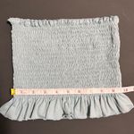 Forever 21  Light Blue Ruched Ruffle Crop Tube Top Women’s Sz S EUC Photo 3