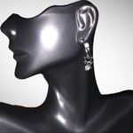 Cute silver little kitty cat earrings Silver Photo 3