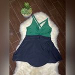 Blooming Jelly green/black Swim Dress Tummy Control Bathing Suits Sz 2X Photo 1