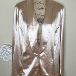 NTM: Savanna Jane NWT Satin Champagne Colored Soft Blazer Size 1X Gold Photo 0